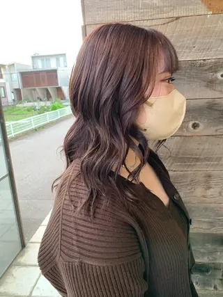 セミロング longtemps所属・カワサキ マホのヘアスタイル
