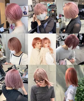 カラー 顔まわり/ボブウルフ 🤍愛唯(めい)のヘアスタイル