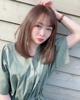 ミディアム ボブ・韓国レイヤー・ くびれボブ・内藤康太のヘアスタイル