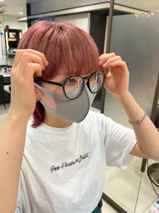 ショート ぷつっとボブ/ちゅる ピンク/mika☆のヘアスタイル