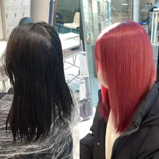 カラー TENSHO レイヤー/ハイトーンのヘアスタイル