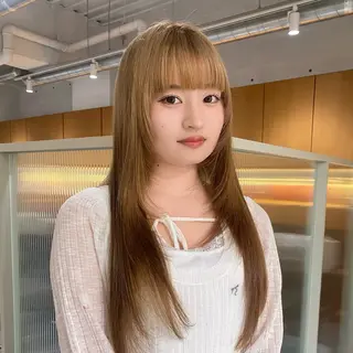 ロング カラー ベージュ/暖色🧸 ハイトーン/ninaのヘアスタイル