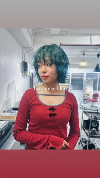 ショート カラー パーマ 楪 yuzuriha所属・Saaya/レイヤー /ブリーチ/ブロンドのヘアスタイル