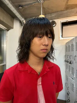 ロング パーマ メンズ 似合わせヘア/ ハイライト/廣田歩のヘアスタイル