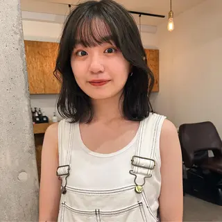 ミディアム カラー 暖色/パーマ 🌼クニトウメイのヘアスタイル