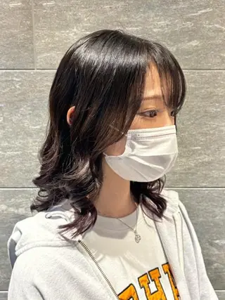 セミロング 艶カラー💞 amiのヘアスタイル