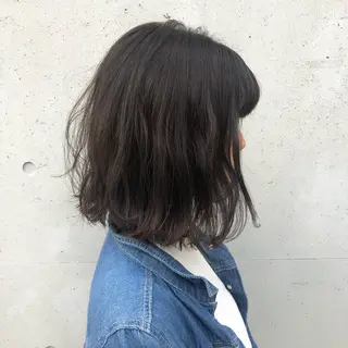 ミディアム 酸性縮毛矯正🧴韓国 レイヤー/髪質改善のヘアスタイル