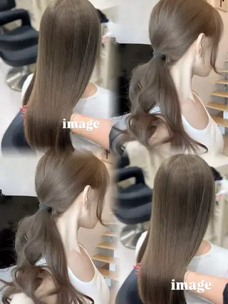 ロング カラー 🤍韓国大人っぽ ベージュMAI🤍のヘアスタイル