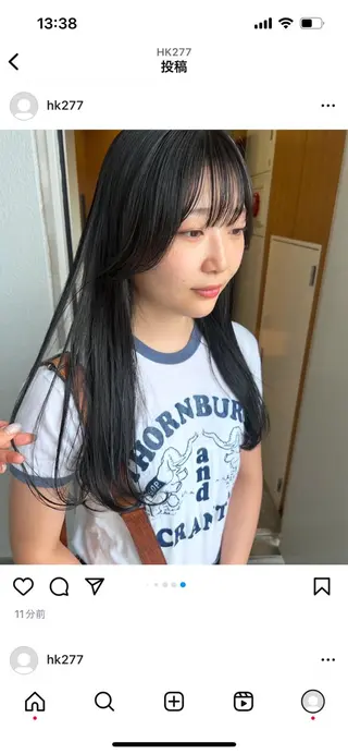 ロング カラー akane/ベージュ /オリーブ/ブラウンのヘアスタイル