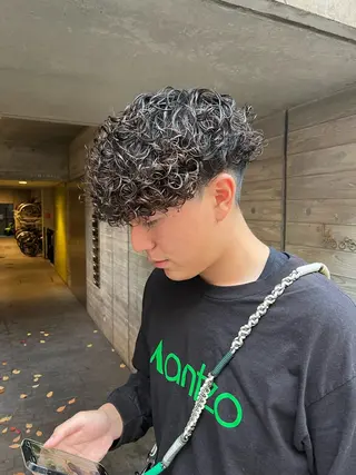 パーマ メンズ 川副/シャドウ/ 波巻き/メンズパーマのヘアスタイル