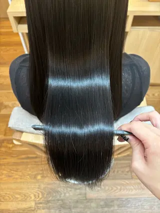 セミロング 韓国ヘア sasugaのヘアスタイル