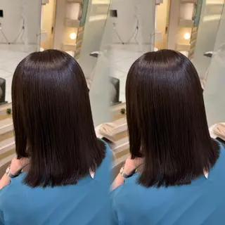 セミロング 艶髪／カラー／ 銀座／RINA🎀のヘアスタイル