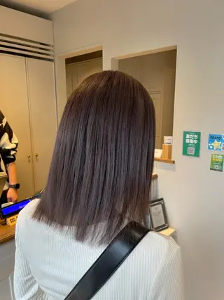 ミディアム ハイトーン/透明感 カラー/下出有沙のヘアスタイル