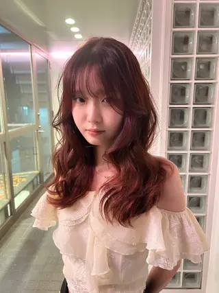 セミロング カラー Memories所属・🧣艶カラー・ヘア セット Chie🧸のヘアスタイル