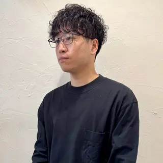 ミディアム パーマ メンズ 【池袋/スパイキー ショート】ⓝⓘⓜⓤのヘアスタイル