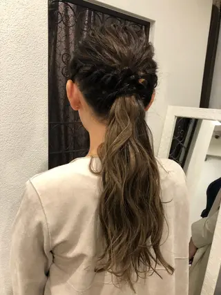 ヘアアレンジ MOLLA 浅香山店所属・谷口ゆめ/縮毛矯正/ 大人女子/眉ワックスのヘアスタイル