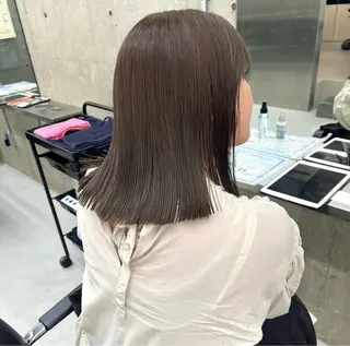 ミディアム カラー AYAKA/名古屋/ 栄/ボブ/透明カラーのヘアスタイル