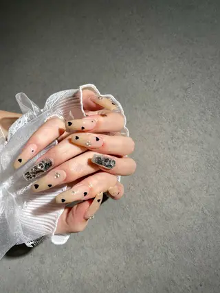 ネイル I-nailロング /ワンホン/キラキラのネイルデザイン