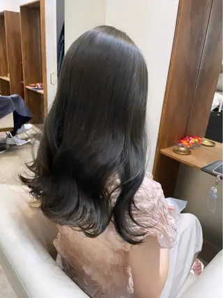 セミロング カラー 【完全個室】髪質改善 暖色カラー/山崎唯奈のヘアスタイル