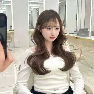 ロング 韓国顔まわり/前髪 /レイヤー/いつきのヘアスタイル