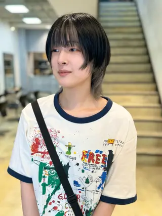 ショート カラー メンズパーマ/フェ ザーパーマ/古川晴輝のヘアスタイル