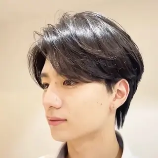 メンズ グレージュ/レイヤー ふうか　渋谷のヘアスタイル