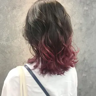 ミディアム 所渉/韓国レイヤー /ウルフカットのヘアスタイル