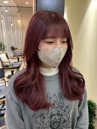 ロング カラー hub hair レイヤー/透明感のヘアスタイル