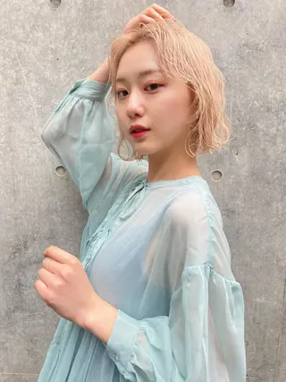 ショート カラー 💗💗韓国レイヤー yu-ki💗💗のヘアスタイル