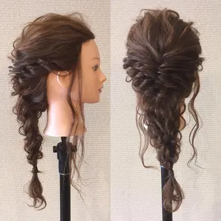 セミロング ヘアアレンジ ✨🌿大人可愛い愛さ れhair🌿✨松本のヘアスタイル