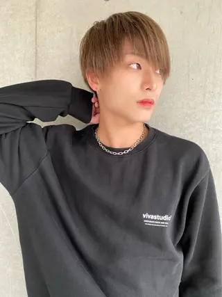 ミディアム カラー ヘアアレンジ ✨【公式】渋谷メンズ サロン BLUCK✨のヘアスタイル