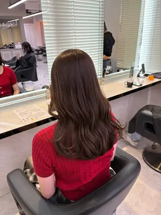 ロング カラー 透明感ベージュカラー 🪞上野🪞AIのヘアスタイル