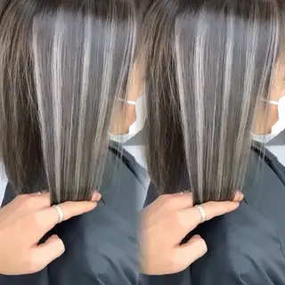 ロング カラー 表参道/ハイライト バレイヤージュのヘアスタイル