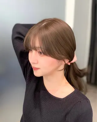 セミロング 🎀韓国風顔周り× 透明感/梅田/アリサのヘアスタイル
