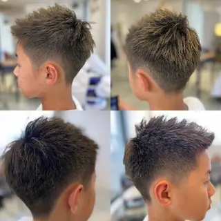 ショート メンズ キッズ Aile所属・酸性ストレート／カラ ー/山下高明のヘアスタイル