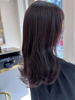 セミロング カラー 暗髪/艶髪/Ono .のヘアスタイル