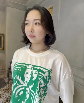 ミディアム 梅原 大和のヘアスタイル