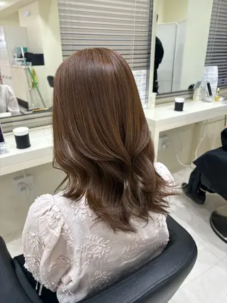 セミロング カラー ヘアアレンジ 💟RINNA 艶カラー💟のヘアスタイル