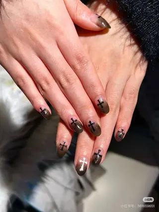 ネイル リボン、ガーリー パーツ放題専門店のネイルデザイン