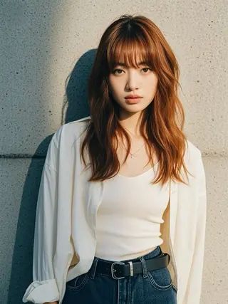 セミロング ウルフカット 811 大阪梅田 ウルフのヘアスタイル