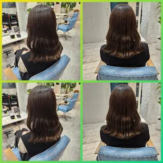 セミロング 顔周りレイヤーカット 髪質改善代表西村功平のヘアスタイル