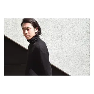 ミディアム メンズ 嶋佐 昌大 シマサマオのヘアスタイル