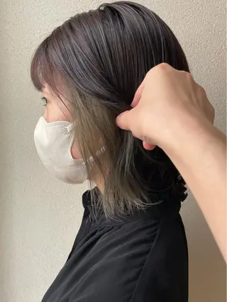 ミディアム カラー 沢田 瞳のヘアスタイル