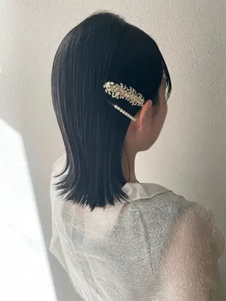 ミディアム ヘアアレンジ 沢田 瞳のヘアスタイル