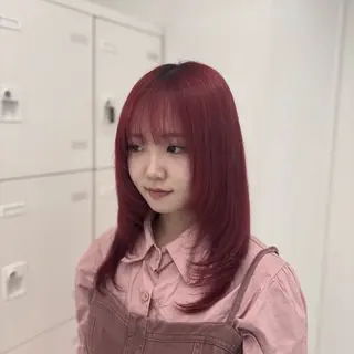 セミロング カラー 艶モテ・韓国スタイル 🤍りんのヘアスタイル