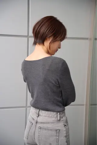 ショート 透明感カラー/伊藤 陸/soigneのヘアスタイル