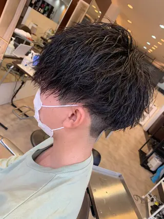 ショート メンズ メンズパーマ/難波/ 心斎橋　室園亮佑のヘアスタイル