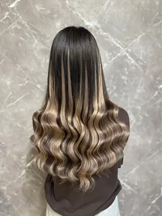 ロング RIN シールエクステのヘアスタイル