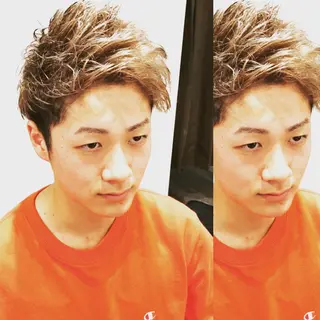 ショート カラー メンズ メンズヘア特化 崎田 成人のヘアスタイル