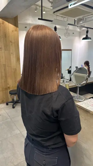 ミディアム カラー REINA☁️透明感 カラー/ぷつっと♡のヘアスタイル